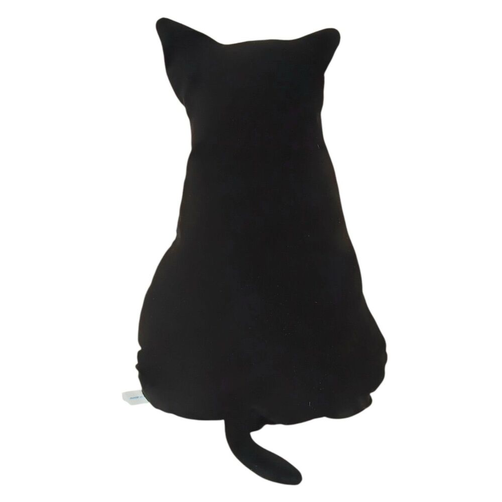 Black Cat Pillow Silhouette Shadow Halloween Plush Stuffed Animal 15" x 10" x 5"